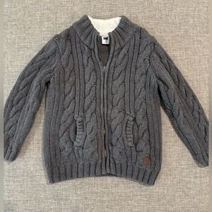 Janie and Jack Gray Cable Knit Kids Sweater/Jacket